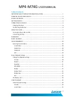 Preview for 3 page of Laser MP4-M74G User Manual