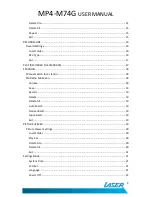 Preview for 4 page of Laser MP4-M74G User Manual