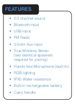 Предварительный просмотр 4 страницы Laser SOUNDTEC SPK-ST10 User Manual