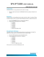 Предварительный просмотр 8 страницы Laser SPK-IPT1000 User Manual