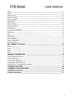 Preview for 3 page of Laser STB-6000 User Manual