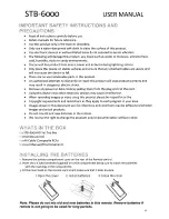 Preview for 4 page of Laser STB-6000 User Manual