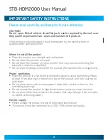 Preview for 2 page of Laser STB-HDM2000 User Manual