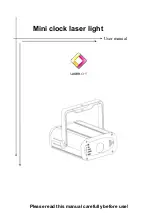 LaserLight Mini clock laser light LL350MCL User Manual preview