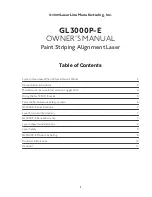 Preview for 2 page of LaserLine GL3000P Owner'S Manual