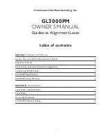 Preview for 2 page of LaserLine GL3000PM Owner'S Manual