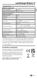 Preview for 17 page of LaserLine LaserRange-Master i5 Manual