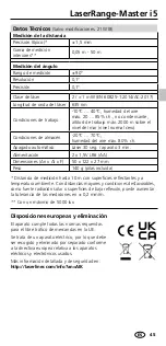 Preview for 45 page of LaserLine LaserRange-Master i5 Manual