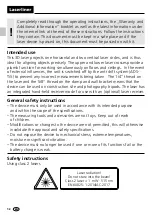 Preview for 12 page of LaserLine MasterPlane-Laser 3G Manual