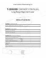 Предварительный просмотр 2 страницы LaserLine T-2000SD Owner'S Manual