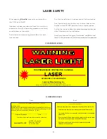 Предварительный просмотр 4 страницы LaserLine T-2000SD Owner'S Manual