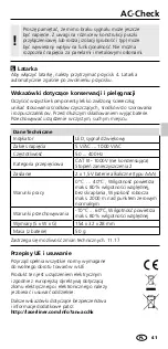 Предварительный просмотр 41 страницы LaserLiner AC-Check Manual