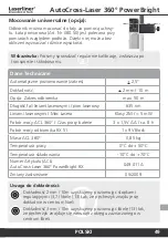 Preview for 49 page of LaserLiner AutoCross-Laser 360 PowerBright Operating Instructions Manual