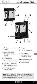 Preview for 4 page of LaserLiner AutoCross Laser ACL 2 Operating Instructions Manual