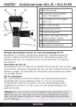 Preview for 5 page of LaserLiner AutoCross-Laser ACL 3C Operating Instructions Manual