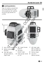 Предварительный просмотр 9 страницы LaserLiner AutoLine-Laser 3D Operating Instructions Manual