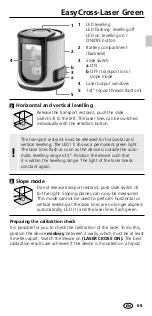 Preview for 9 page of LaserLiner EasyCross-Laser Green Operating Instructions Manual