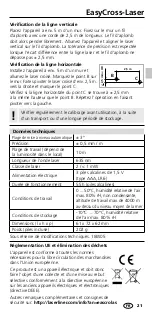 Preview for 21 page of LaserLiner EasyCross-Laser Manual