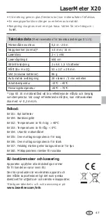 Preview for 47 page of LaserLiner LaserMeter X20 Manual