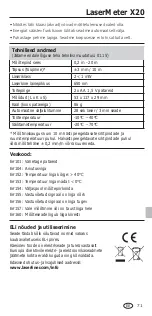 Preview for 71 page of LaserLiner LaserMeter X20 Manual