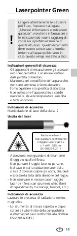 Предварительный просмотр 15 страницы LaserLiner Laserpointer Green Manual