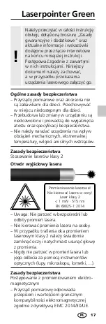 Предварительный просмотр 17 страницы LaserLiner Laserpointer Green Manual