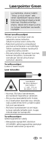 Предварительный просмотр 19 страницы LaserLiner Laserpointer Green Manual