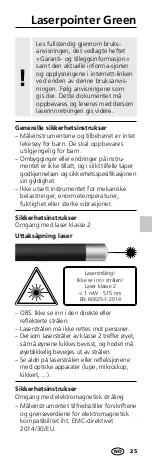 Предварительный просмотр 25 страницы LaserLiner Laserpointer Green Manual