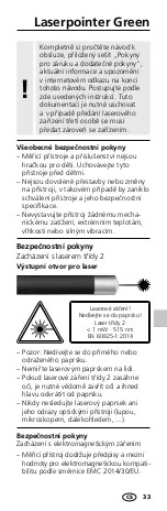 Предварительный просмотр 33 страницы LaserLiner Laserpointer Green Manual