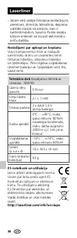 Предварительный просмотр 38 страницы LaserLiner Laserpointer Green Manual