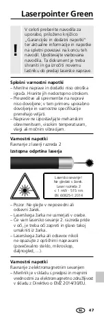 Предварительный просмотр 47 страницы LaserLiner Laserpointer Green Manual