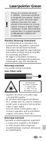 Предварительный просмотр 49 страницы LaserLiner Laserpointer Green Manual