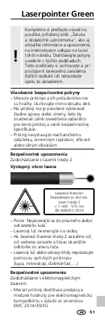 Предварительный просмотр 51 страницы LaserLiner Laserpointer Green Manual