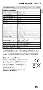 Preview for 15 page of LaserLiner LaserRange-Master T3 Operating Instructions Manual