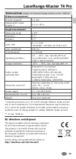 Preview for 19 page of LaserLiner LaserRange-Master T4 Pro Operating Instructions Manual