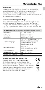 Preview for 5 page of LaserLiner MetricMaster Plus Operating Instructions Manual