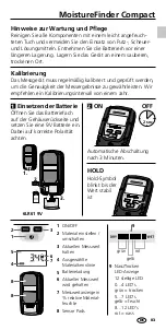 Предварительный просмотр 3 страницы LaserLiner MoistureFinder Compact Operating Instructions Manual