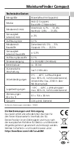 Предварительный просмотр 7 страницы LaserLiner MoistureFinder Compact Operating Instructions Manual