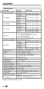 Preview for 22 page of LaserLiner MultiMeter Manual