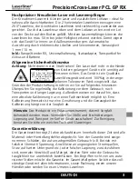 Preview for 3 page of LaserLiner PCL 6P RX Operating Instructions Manual