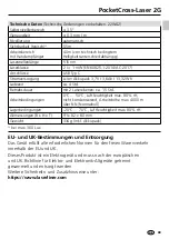 Preview for 9 page of LaserLiner PocketCross-Laser 2G Operating Instructions Manual