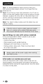 Preview for 10 page of LaserLiner StarSensor 50 Operating Instructions Manual