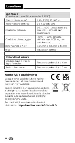 Preview for 36 page of LaserLiner StarSensor 50 Operating Instructions Manual