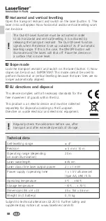 Предварительный просмотр 8 страницы LaserLiner SuperCross-Laser Compact Manual