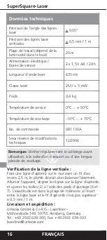 Предварительный просмотр 16 страницы LaserLiner SuperSquare Operating Instructions Manual