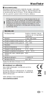 Preview for 73 page of LaserLiner WoodTester Manual