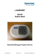 Lasermet Audio Alert AA-04 Instruction Manual preview