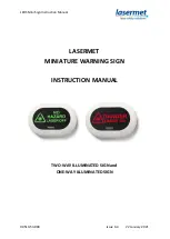 Предварительный просмотр 1 страницы Lasermet LEDS-1WB Instruction Manual