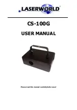 Laserworld CS-100G User Manual preview