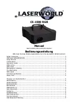 Laserworld CS-1500 RGB Manual предпросмотр